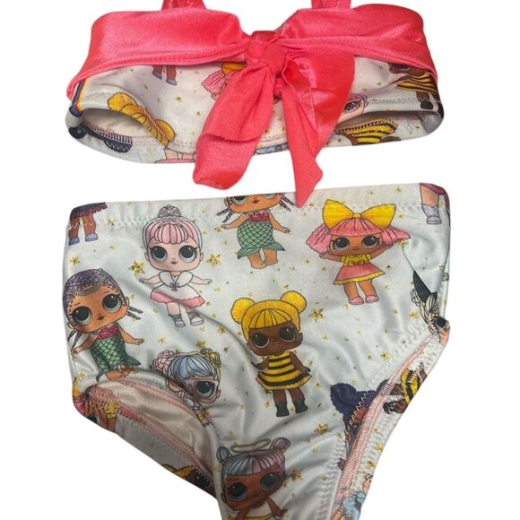 Handmade custom Other - L.O.L. Surprise! Girls Pink 2 Piece Swim Set Size 12/18m  Tank Top Bow Detail